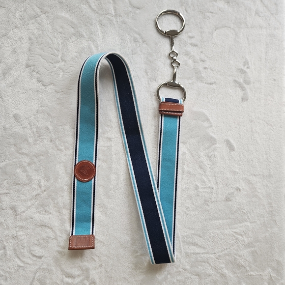 Lilo Espana Leather and Woven Fabric Belt Equestrian Silver tone Hardware - Picture 7 of 7